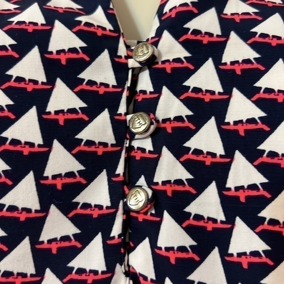 Tommy Hilfiger Sleeveless Nautical Blouse Shirt - Picture 3 of 5